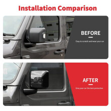 Rearview Mirrors Side Mirror Cover Decoration Trim Kit for JL Gladiator JT 2018-2025 Carbon Fiber