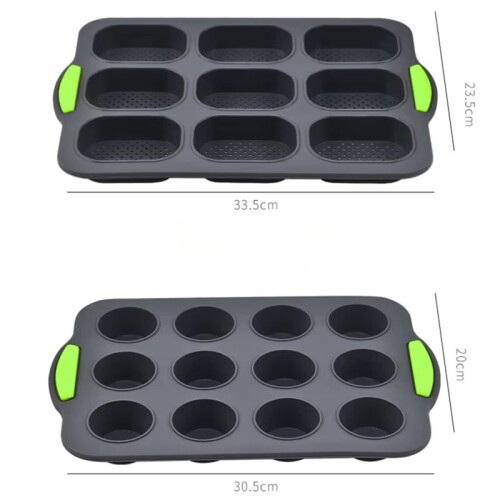Silicone Bread Molds for Baking, Round Buns, Eclairs,Muffin Cakes - Non-Stick, Oven Safe Bakeware for Pastry Baking A 1