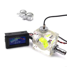 3 Way Flow Meter LED Thermometer for Water Cooling Liquid Cooler Computer Radiator Supplies Temperature Meter Green