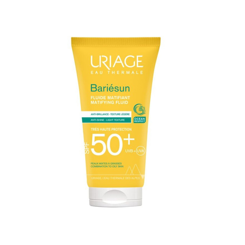 Uriage Bariesun (SPF50+) Mattifying Fluid |Protects skin from sunburn and UV damage  - 50ml