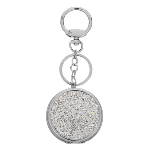 Silver Outdoor Pill Holder Portable Mini Pill Case with Keychain