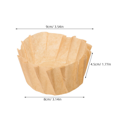 100Pcs Coffee Baking Paper Cups Nonstick Basques Cake Liners Oven Safe 2