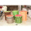 Obstfußhocker Ananas Design Mehrfarbig Faltbar 5