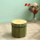 Obstfußhocker Ananas Design Mehrfarbig Faltbar 6