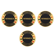 4St Metalen Poker Chips Met Geluksmunten En Precisie Afwerking