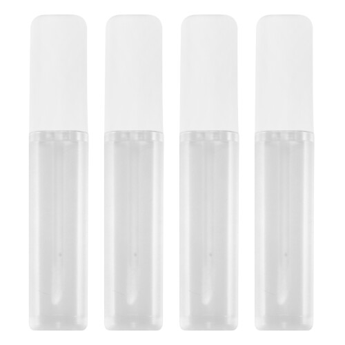 12Pcs White Lip Gloss Tubes Plastic Subpackaging Bottles for Lip Balm