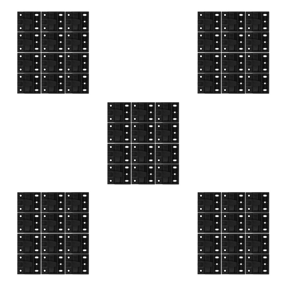 60Sets Black Plastic False Cabinet Front Clips For Home Diy Furniture 3713122731819
