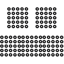500St DIY Stopper Beads Zwarte Rubber Anti-Slip Voor Sieraden