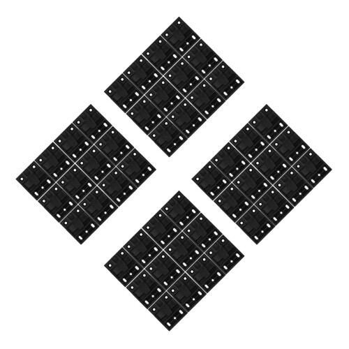 48Sets Black Wall Fasteners and False Cabinet Front Clips for Home Use
