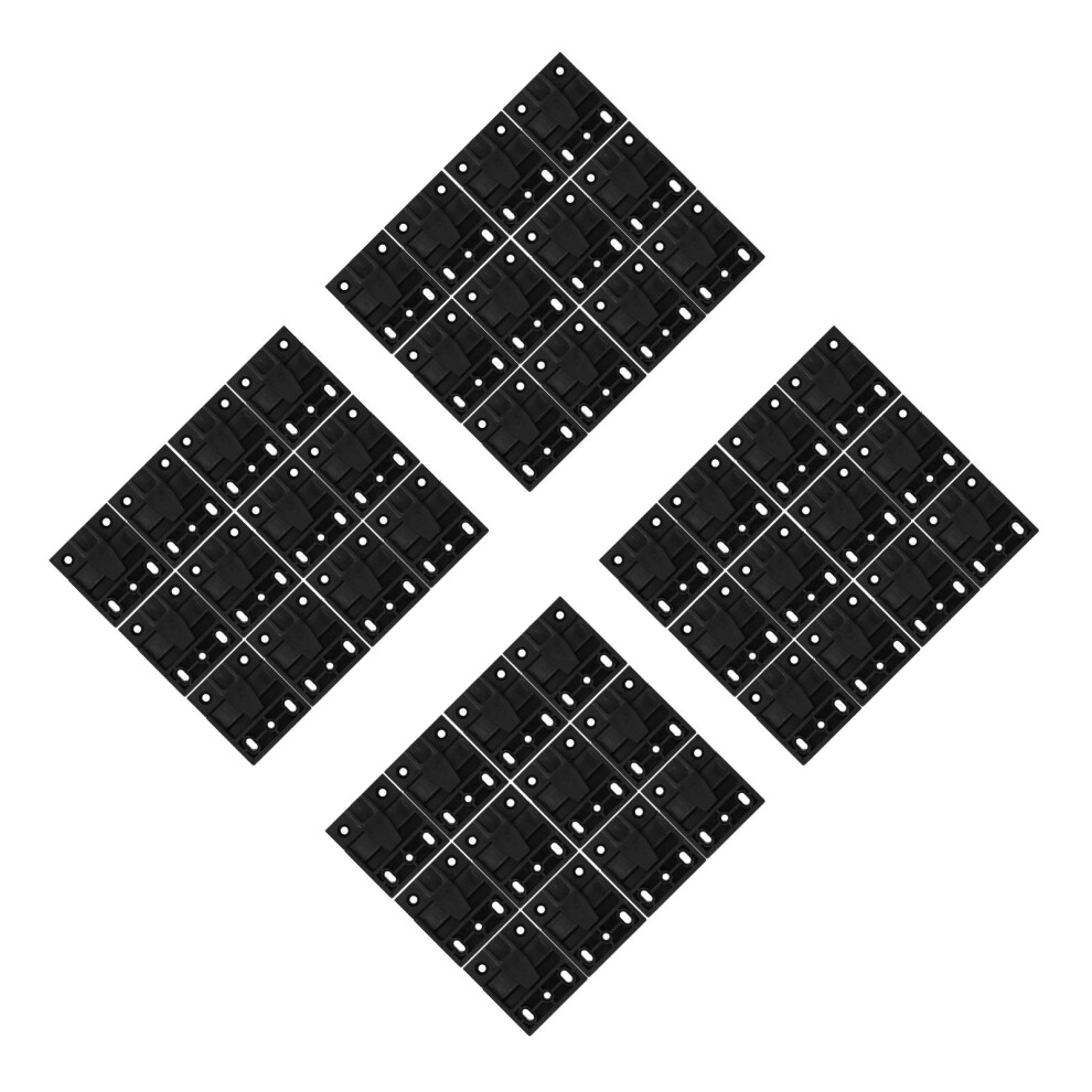 48Sets Black Wall Fasteners And False Cabinet Front Clips For Home Use 3713122731864