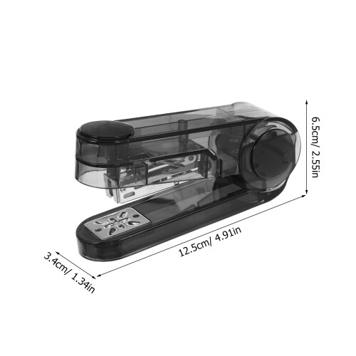 1Set Black Plastic 360 Degree Multi-Angle Stapler for Office 2