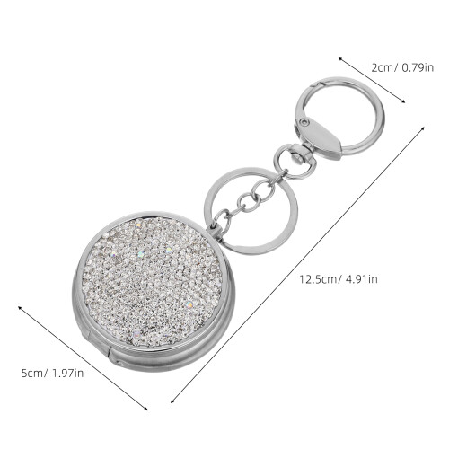 Silver Portable Pill Keychain Durable Metal Pocket Pill Organizer 2