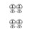 4Pièces Embouts Boules Pour Rampe Acier Inox Décoration 1