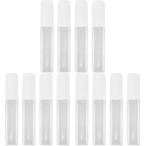 12Pcs White Lip Gloss Tubes Plastic Subpackaging Bottles for Lip Balm 1