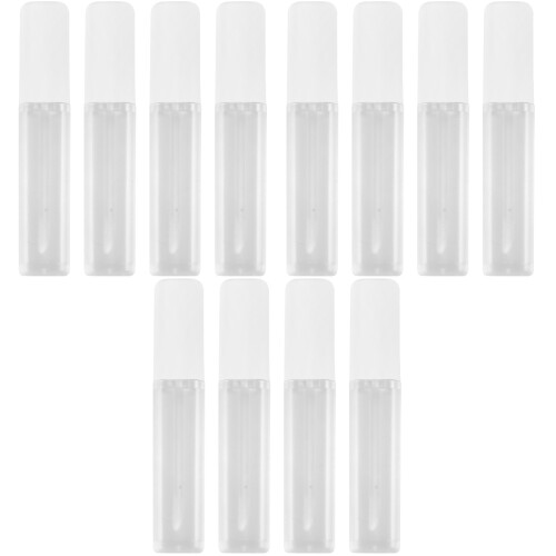 12Pcs White Lip Gloss Tubes Plastic Subpackaging Bottles for Lip Balm 2