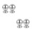 4Pièces Embouts Boules Pour Rampe Acier Inox Décoration 5
