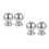 4Pièces Embouts Boules Pour Rampe Acier Inox Décoration 8