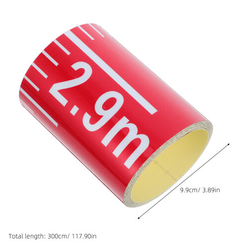 PVC Aufkleber Wasserstandsmessgerät Selbstklebend Rot 1