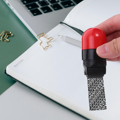2Stk Adressblocker Roller Stempel Rot Mit 2