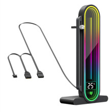 COOLMOON Supporto per Scheda Video GH3 PRO Display Della Temperatura Telaio di Supporto Supporto per Scheda Grafica Regolabile Verticale ARGB, B