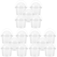 15St Heldere Food Safe Buckets Met Handvat, Voor Snacks En Milk Tea