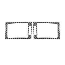 For A4 S4 B7 2005-2008 Carbon Fiber Dashboard Side Air Outlet Cover Trim Interior Accessories
