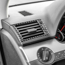 For A4 S4 B7 2005-2008 Carbon Fiber Dashboard Side Air Outlet Cover Trim Interior Accessories