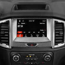 For Ranger 2019-2022 Carbon Fiber Center Control Navigation Panel Cover Trim Interior Accessories