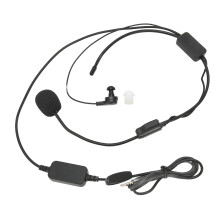 Voice Sound Clarity Portable Mini Microphone Walkie Talkie Headset Noise Interference Elimination PTT Boom Mic Over The Ear Design for Head Wear