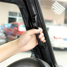 1Pair Alloy Car A-Pillar Pull Handle Inner Door Pillar Handle Grip for 90 110 2004-2018 Black