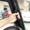 1Pair Alloy Car A-Pillar Pull Handle Inner Door Pillar Handle Grip for   90 110 2004-2018 Black 3