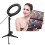 Phone Live Stream Ring Light With Dimmable3Light Modes And Adjustable Brightness Bluetooth Remote No Shadow Lighting USB Port Charge Tripod Stand 6