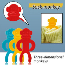 10pcs Set Reusable Multifunctional Sock Cleaning Tools Monkey Clips Colorful Sock Organizers Sorters Holders Yellow