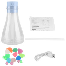 Personlig mini-luftfugter med farvede LED-lys og USB-strøm, ultralydskølende tågeenhed til hjemmekontor, rejser, lydløs drift, romantisk