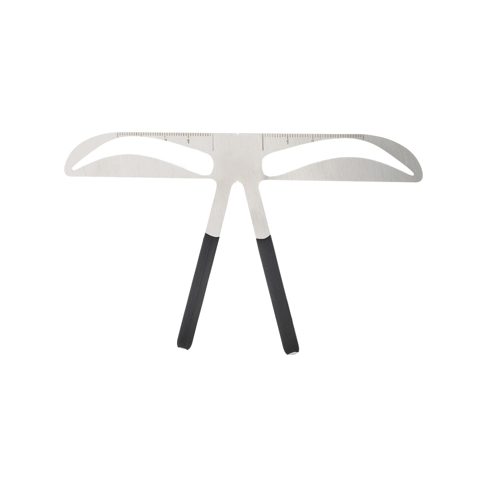 Stainless Steel Eyebrow Template Accurate Measurement And Sizing Detect Eyebrows Shape Symmetrical Definition Foldable Reusable Beauty Essential