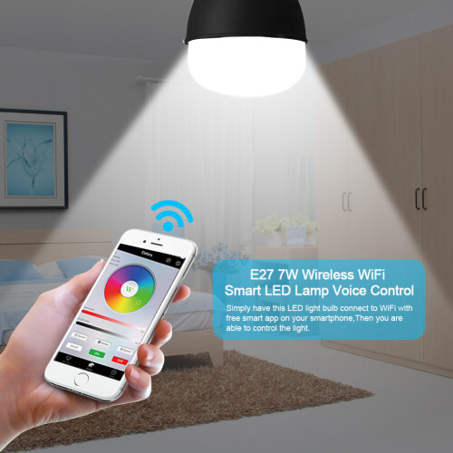 Adjustable Color Smart LED Bulb Dimmable LED Light Bulbs WiFi Controlled Smart Bulbs Voice Command Support Energy Efficient Lighting Seamless Setup 2