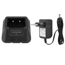 Ham Radio Charger Li Ion Battery Desktop Unit Compatible With Baofeng UV5R Two Way Radio Walkie Talkie Safe Easy To Use