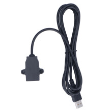 Dobbelt USB-hun-forlængerkabel til bil, kompatibel med opladningsport i messing med høj ledningsevne, kan monteres på vægpanel med sikker