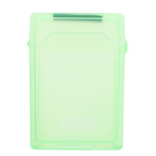2.in HDD SSD Protective Case Portable Protective Box Plastic Moisture-Proof SSD Hard Disk Protector Dustproof Green