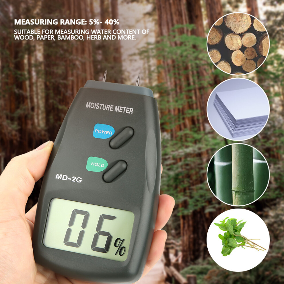 Md-2G Timber Humidity Meter Digital 2 Pin Lcd Moisture Test Instrument 3461392790110