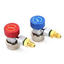 High Quality Material Brass Metal Construction Quick Coupler Adapter Adjustable AC Charging Fittings Safe Design Construction Car Air Conditioning