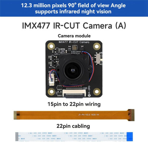 IMX477 IR-CUT Camera Module for Raspberry Pi 12.3 Megapixel Camera Module Compatible with Jetson Series Motherboards 1