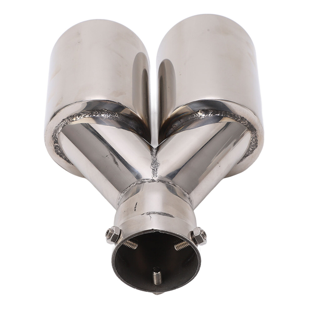 Stainless Steel Dual Exhaust Tip Mirror Polished Universal Fit Noise Reduction Corrosion Resistant Bolt On Design For Truck Car Enhancement 9448483263641