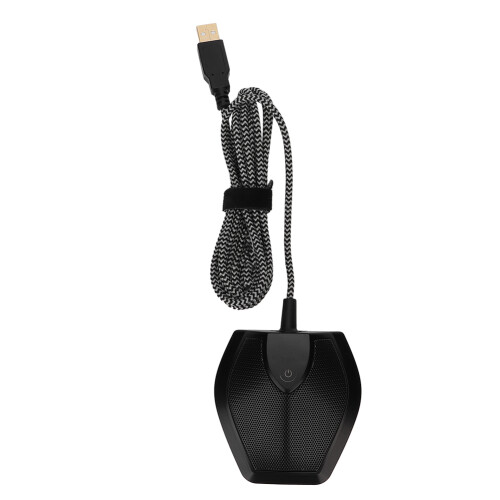 Crystal Clear Sound USB Microphone, Omnidirectional Condenser Mic For Online Teaching Webcasting With Built-In Indicator Compact Design