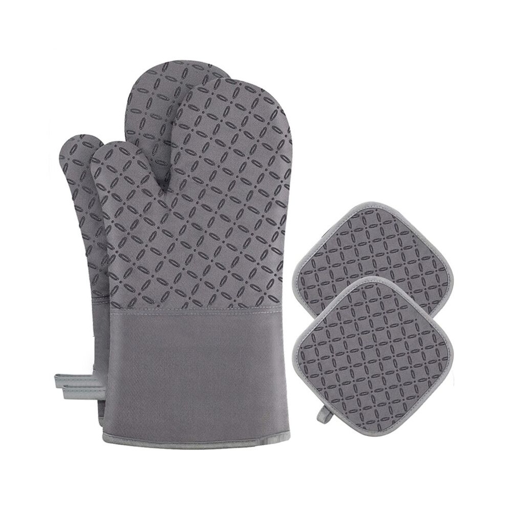 Heat-Insulating Gloves Thickened Anti-Scalding Gloves High-Temperature Baking Cotton Linen Oven Gloves 4712507391647
