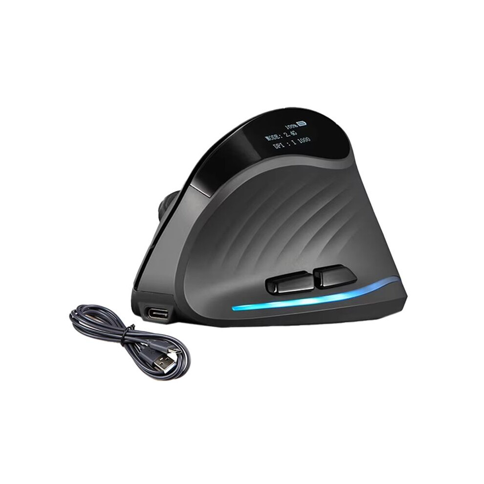 Rechargeable Wireless Vertical Mouse With Screen Display Ergonomic Mice 6 Button Programmable Gaming Mouse For Gamer 6032332967458