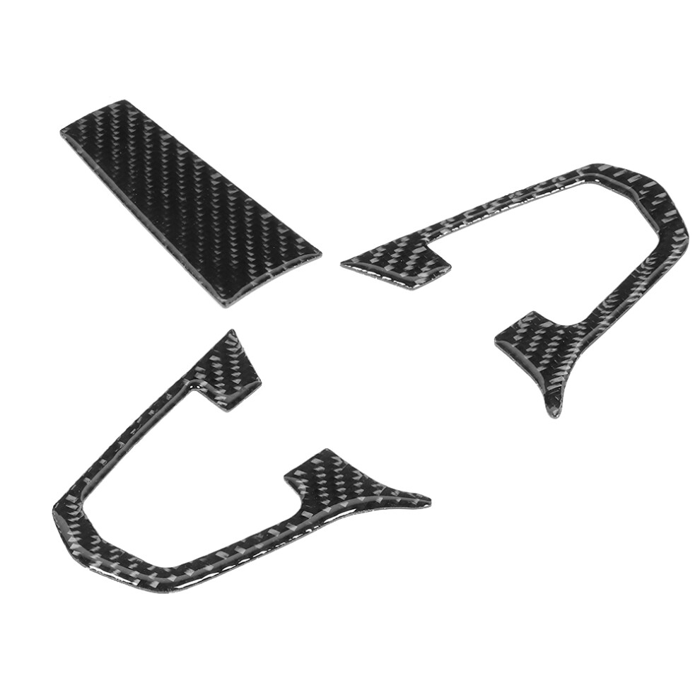 Carbon Fiber Steering Wheel Trim 3Pcs Set For Bmw 5 Series G30 Interior Upgrade 6931392504927