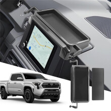 Center Console Dashboard Organizer Tray for Tacoma 2024 2025 Dashboard Behind Screen (8-Inch) Storage Box