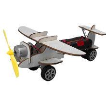 DIY Kids Wooden Airplane & Helicopter Model Kit, 19.5*16.5*7.5cm