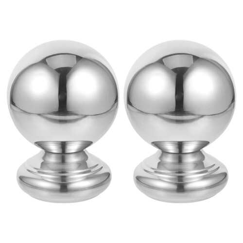 2Pièces Embouts De Rampe Escalier En Acier Inoxydable Argenté Robuste